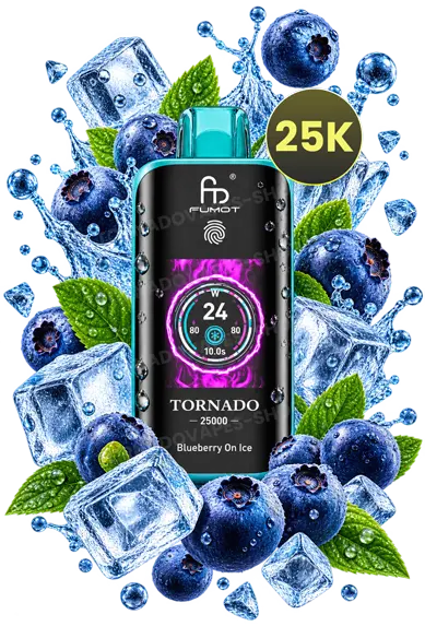 RandM Tornado 25000 Blueberry On Ice Vape – 25K Modell mit Blaubeer- und Ice-Aroma