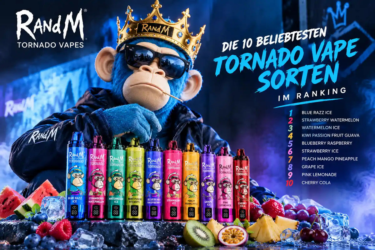 Die 10 beliebtesten Tornado Vape Sorten im Ranking