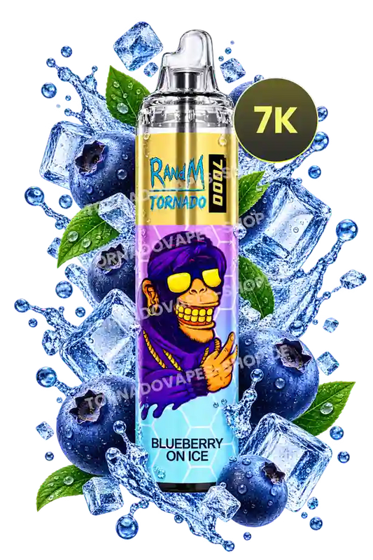 RandM Tornado 7000 Blueberry On Ice 7K Vape – Blaubeere Ice