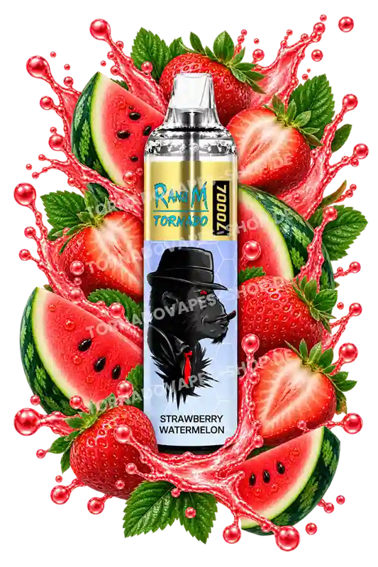 RandM Tornado 7000 Strawberry Watermelon Vape mit Erdbeeren und saftiger Wassermelone