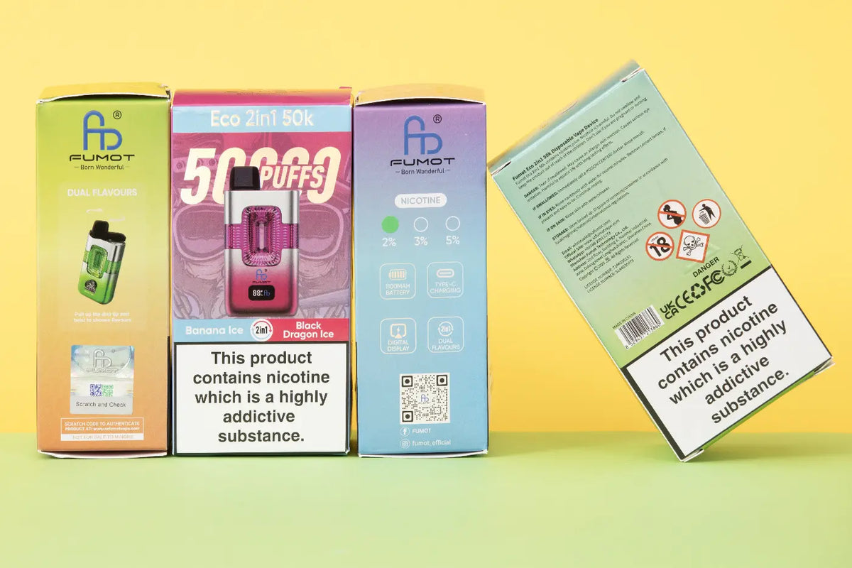 Fumot ECO 2in1 50K Verpackung zur Prüfung der Echtheit