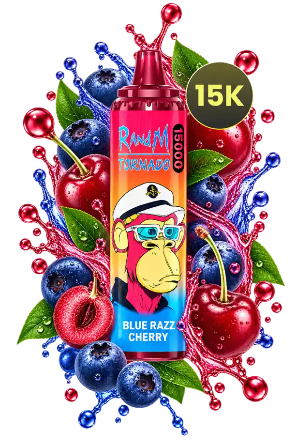 RandM Tornado 15000 Blue Razz Cherry Einweg Vape