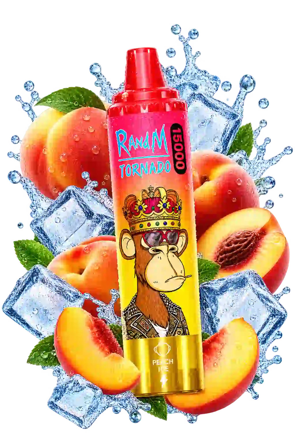RandM Tornado 15000 Peach Ice Vape – Pfirsich-Eis Geschmack