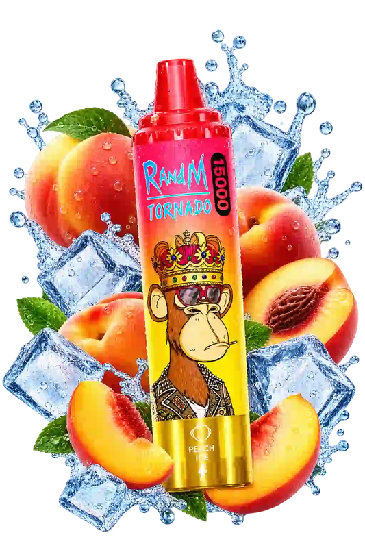 RandM Tornado 15000 Peach Ice Vape – Pfirsich-Eis Geschmack