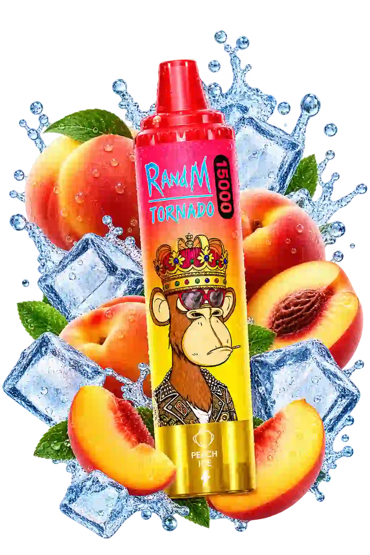 RandM Tornado 15000 Peach Ice Vape – Pfirsich-Eis Geschmack