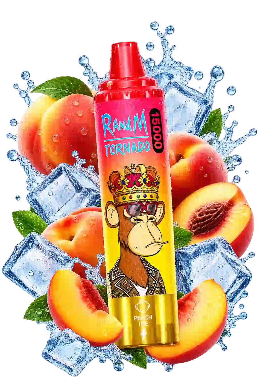 RandM Tornado 15000 Peach Ice Vape – Pfirsich-Eis Geschmack