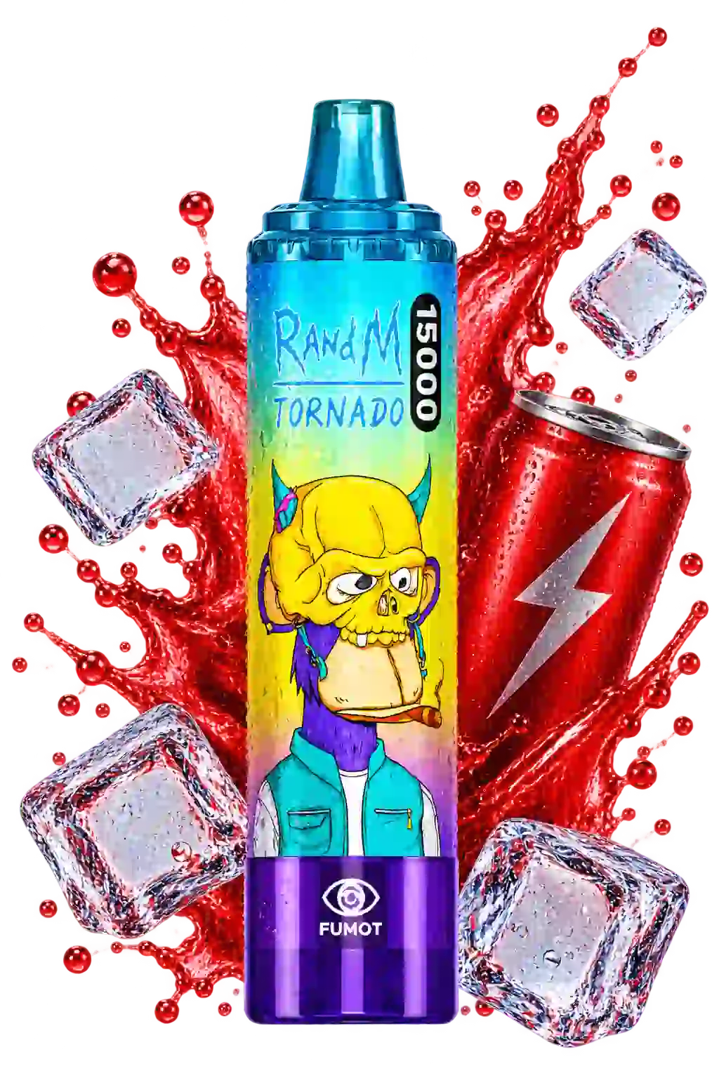 RandM Tornado 15000 Red Energy Ice Vape – 15K Modell mit Energy- und Ice-Geschmack