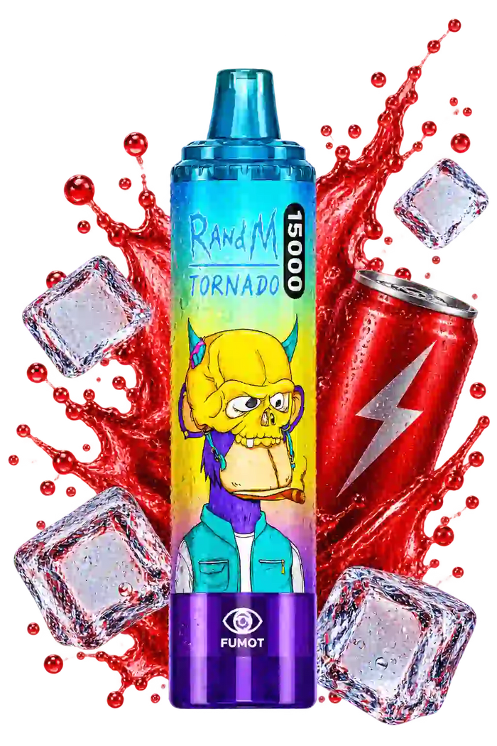 RandM Tornado 15000 Red Energy Ice Vape – 15K Modell mit Energy- und Ice-Geschmack