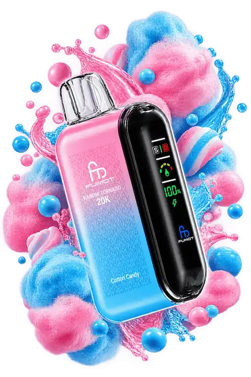 RandM Tornado 20000 Cotton Candy 20K Vape mit Dual Mesh und Smart Display