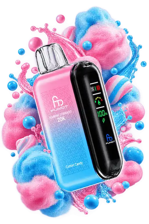 RandM Tornado 20000 Cotton Candy 20K Vape mit Dual Mesh und Smart Display