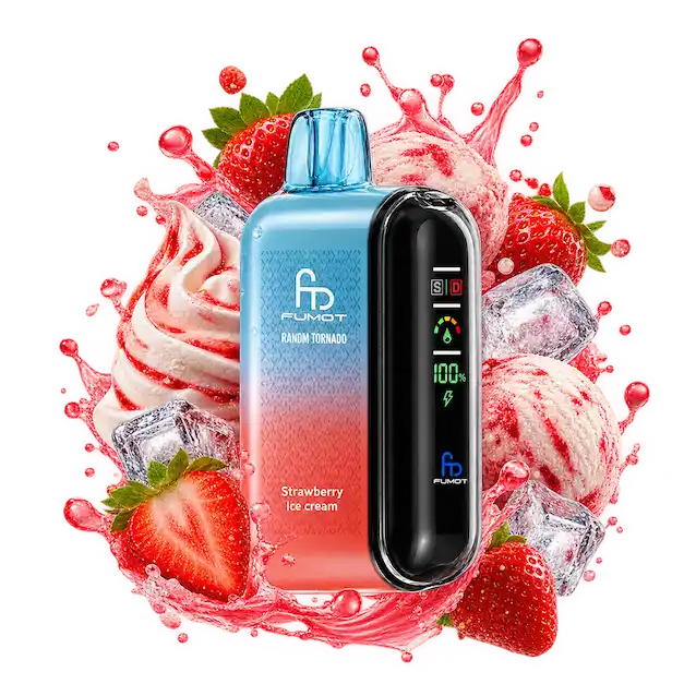 RandM Tornado 20000 Strawberry Ice Cream 20K Vape mit Dual Mesh und Smart Display